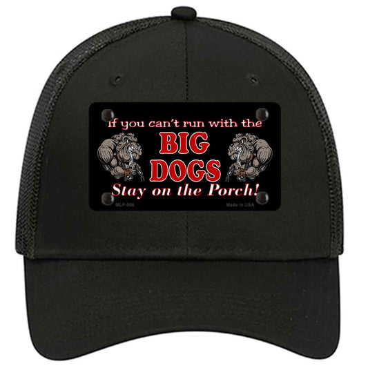 Big Dogs Black Novelty Black Mesh License Plate Hat