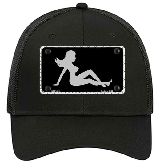 Mud Flap Girl Sillouette Novelty Black Mesh License Plate Hat