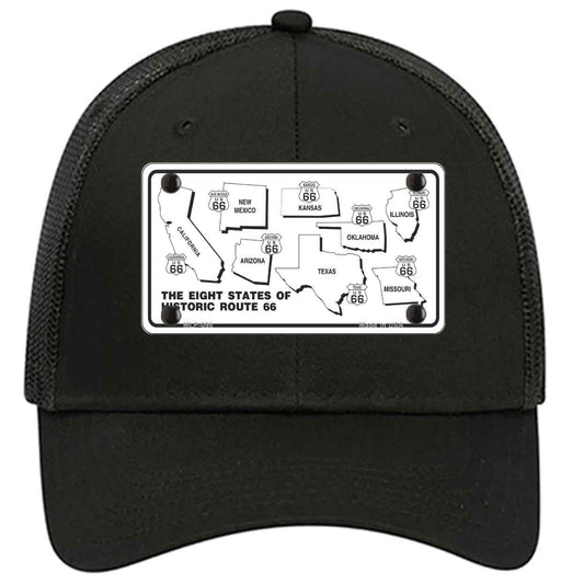 Route 66 Historic States Novelty Black Mesh License Plate Hat