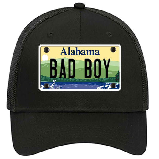 Bad Boy Alabama Novelty Black Mesh License Plate Hat