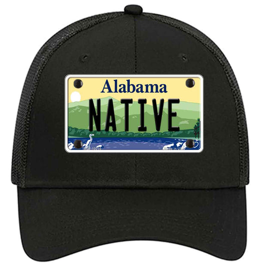 Native Alabama Novelty Black Mesh License Plate Hat