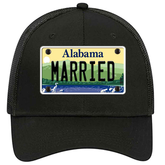 Married Alabama Novelty Black Mesh License Plate Hat
