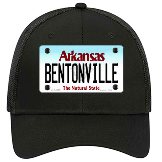 Bentonville Arkansas Novelty Black Mesh License Plate Hat