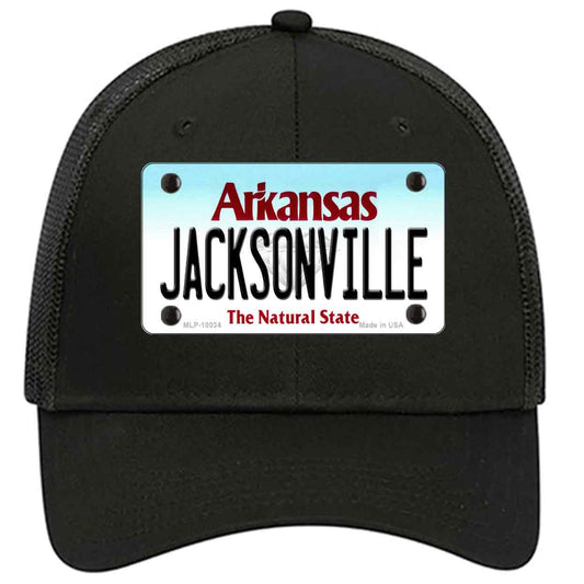 Jacksonville Arkansas Novelty Black Mesh License Plate Hat