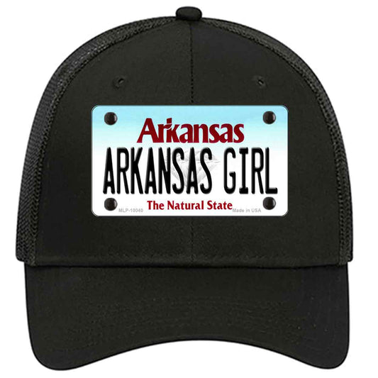 Arkansas Girl Arkansas Novelty Black Mesh License Plate Hat