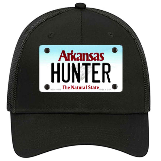 Hunter Arkansas Novelty Black Mesh License Plate Hat