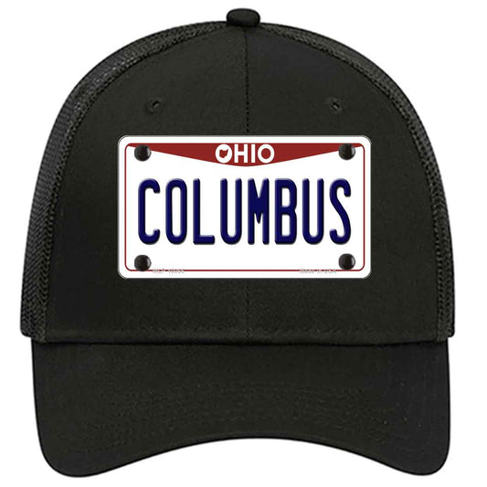 Columbus Ohio Novelty Black Mesh License Plate Hat