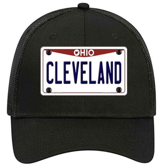 Cleveland Ohio Novelty Black Mesh License Plate Hat
