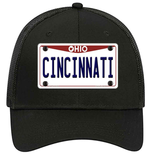 Cincinnati Ohio Novelty Black Mesh License Plate Hat