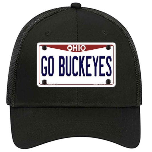 Go Buckeyes Ohio Novelty Black Mesh License Plate Hat