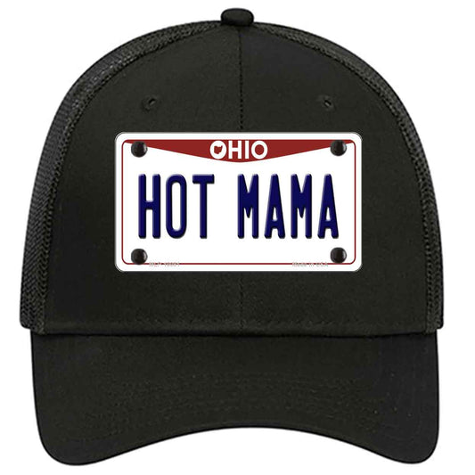 Hot Mama Ohio Novelty Black Mesh License Plate Hat