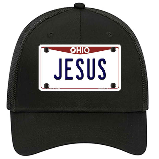 Jesus Ohio Novelty Black Mesh License Plate Hat