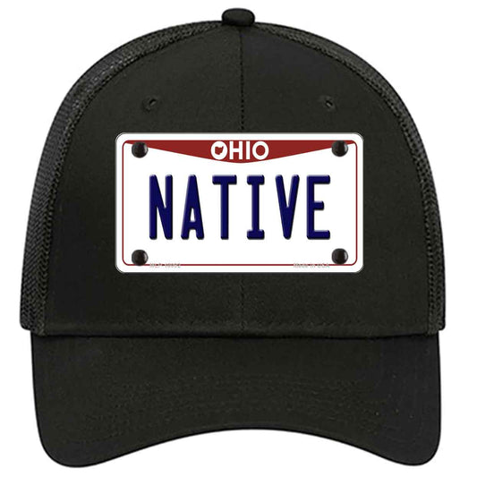 Native Ohio Novelty Black Mesh License Plate Hat