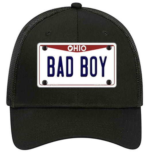 Bad Boy Ohio Novelty Black Mesh License Plate Hat