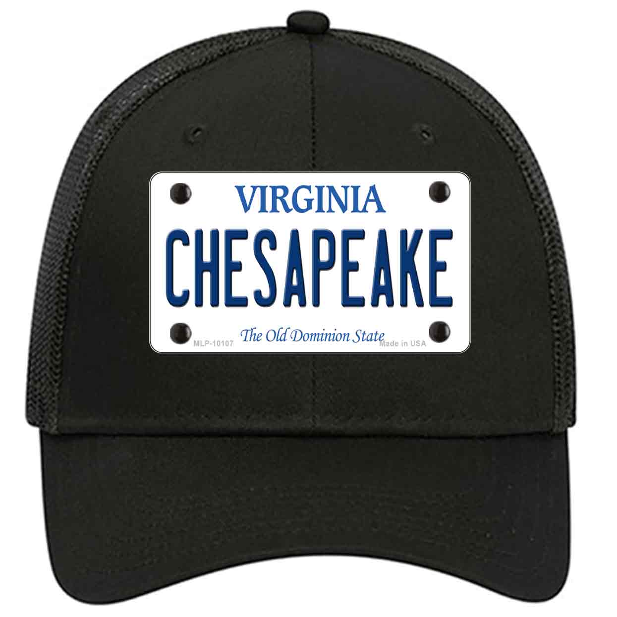 Chesapeake Virginia Novelty Black Mesh License Plate Hat