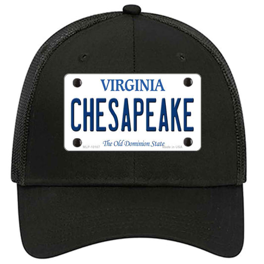 Chesapeake Virginia Novelty Black Mesh License Plate Hat