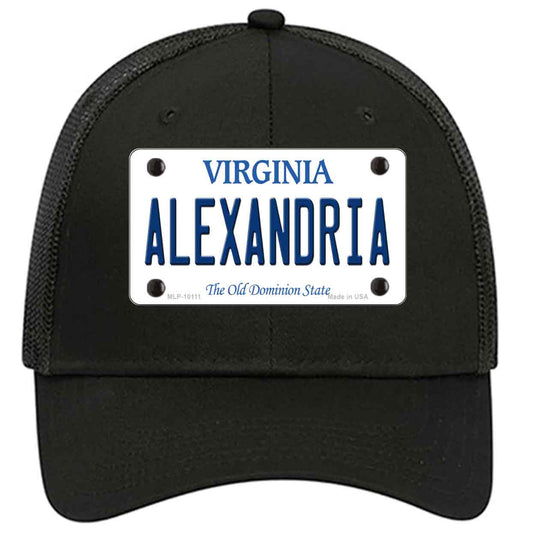 Alexandria Virginia Novelty Black Mesh License Plate Hat
