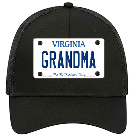 Grandma Virginia Novelty Black Mesh License Plate Hat