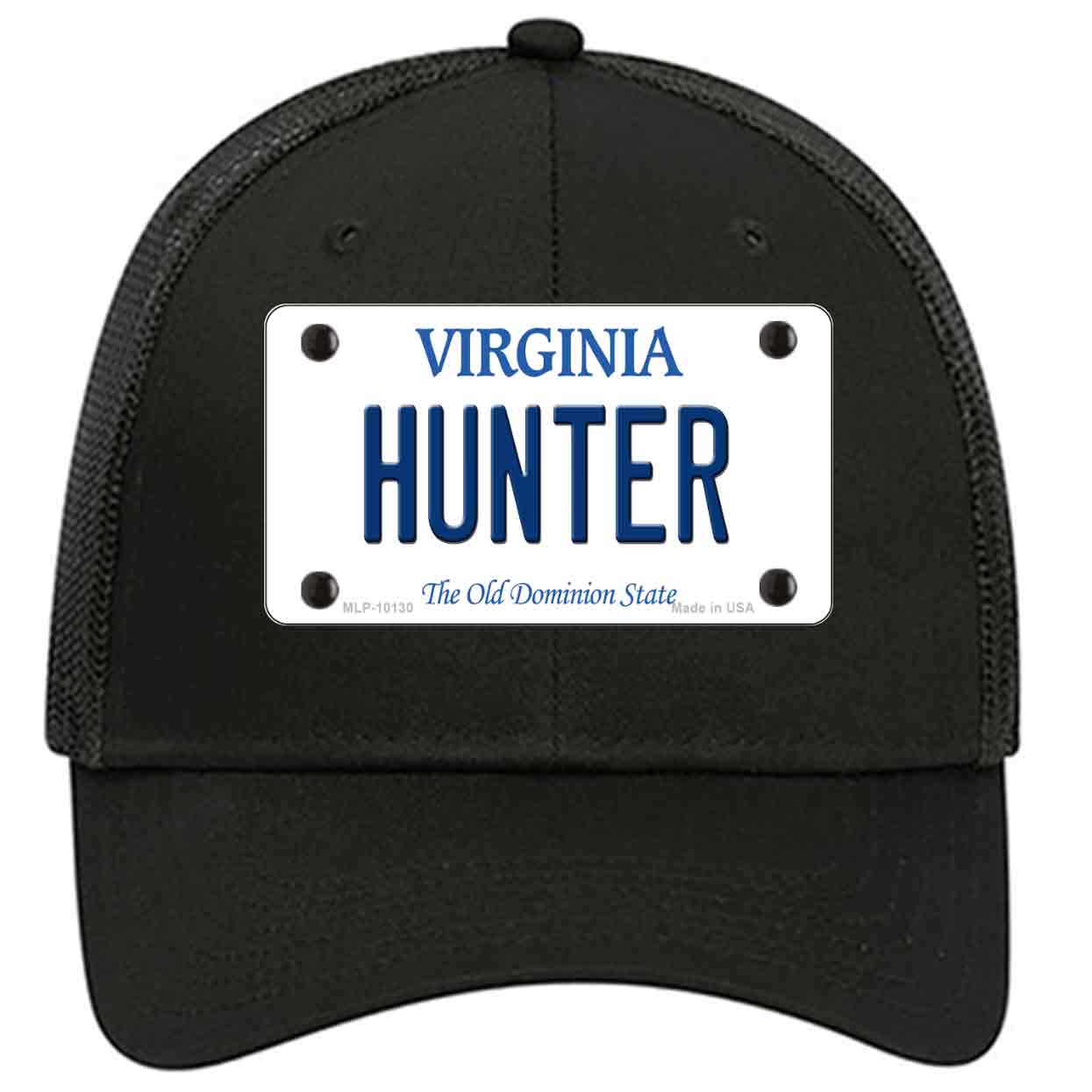 Hunter Virginia Novelty Black Mesh License Plate Hat