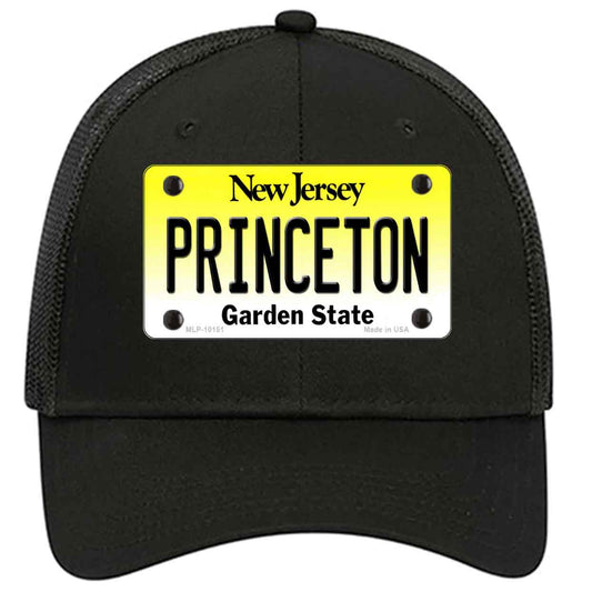 Princeton New Jersey Novelty Black Mesh License Plate Hat