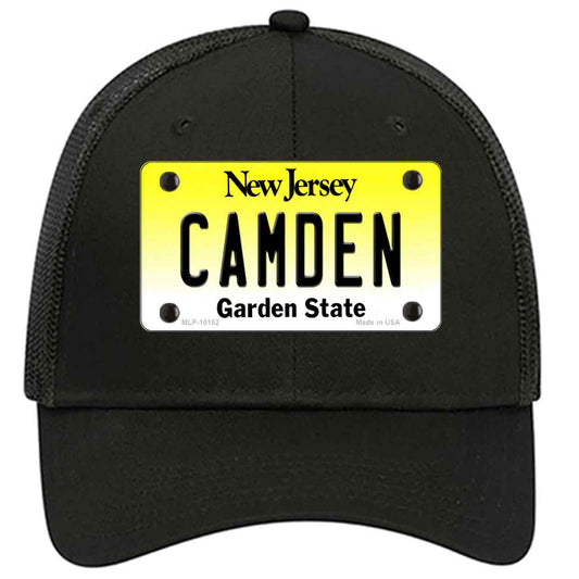 Camden New Jersey Novelty Black Mesh License Plate Hat