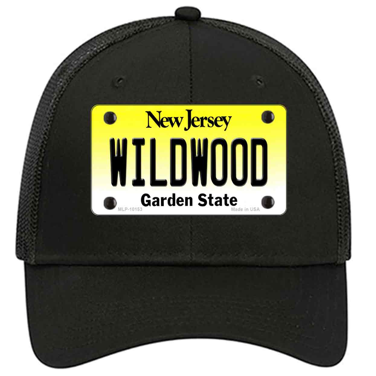 Wildwood New Jersey Novelty Black Mesh License Plate Hat