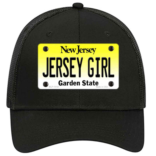 Jersey Girl New Jersey Novelty Black Mesh License Plate Hat