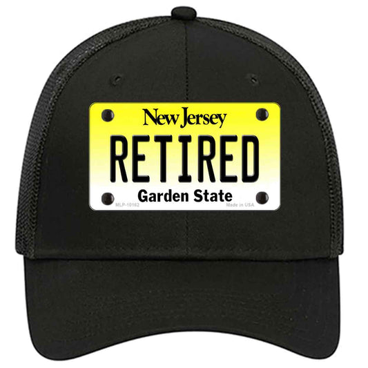Retired New Jersey Novelty Black Mesh License Plate Hat