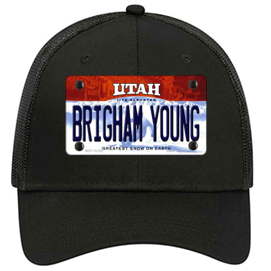 Brigham Young Utah Novelty Black Mesh License Plate Hat