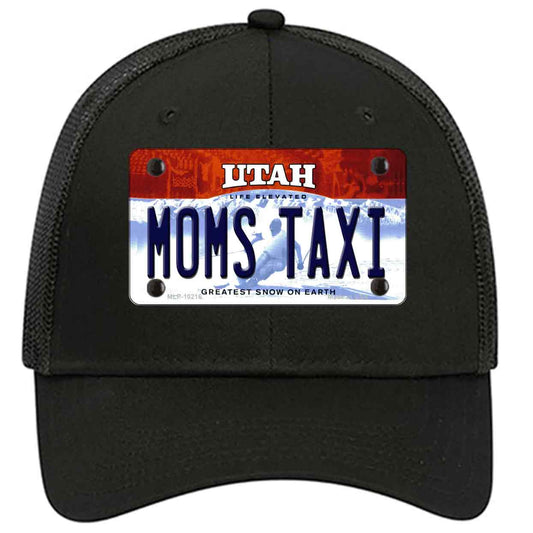 Moms Taxi Utah Novelty Black Mesh License Plate Hat