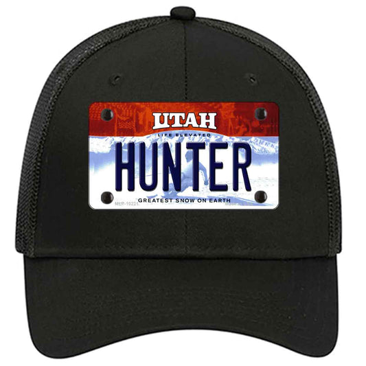 Hunter Utah Novelty Black Mesh License Plate Hat