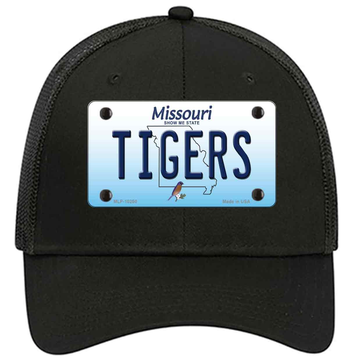 Tigers Missouri Novelty Black Mesh License Plate Hat