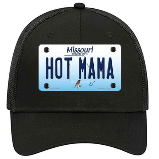 Hot Mama Missouri Novelty Black Mesh License Plate Hat