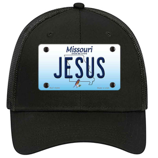 Jesus Missouri Novelty Black Mesh License Plate Hat