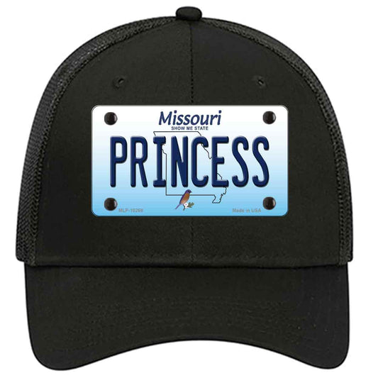 Princess Missouri Novelty Black Mesh License Plate Hat