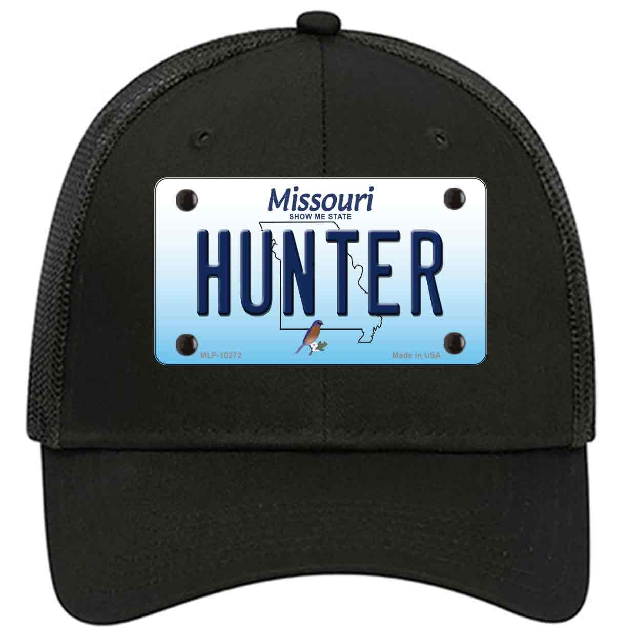 Hunter Missouri Novelty Black Mesh License Plate Hat