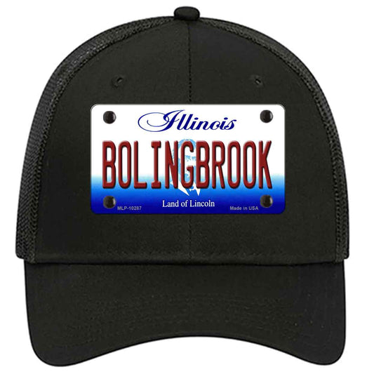 Bolingbrook Illinois Novelty Black Mesh License Plate Hat