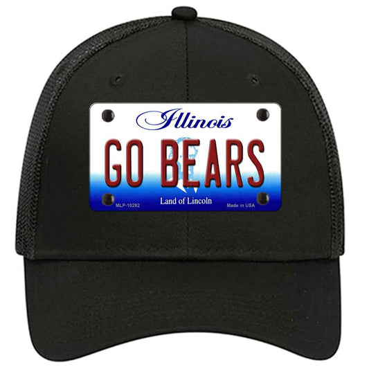 Go Bears Illinois Novelty Black Mesh License Plate Hat