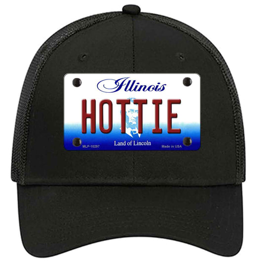 Hottie Illinois Novelty Black Mesh License Plate Hat