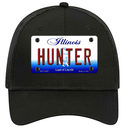 Hunter Illinois Novelty Black Mesh License Plate Hat