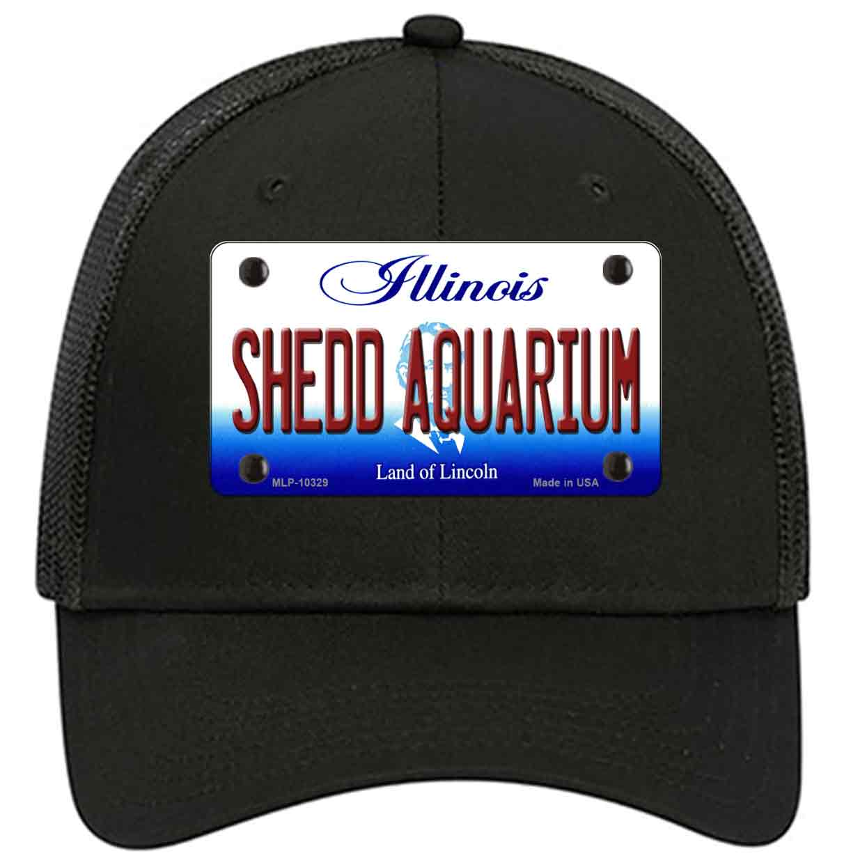 Shedd Aquarium Illinois Novelty Black Mesh License Plate Hat