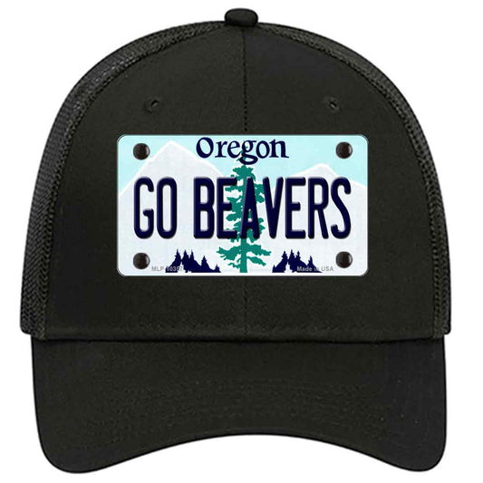 Go Beavers Oregon Novelty Black Mesh License Plate Hat