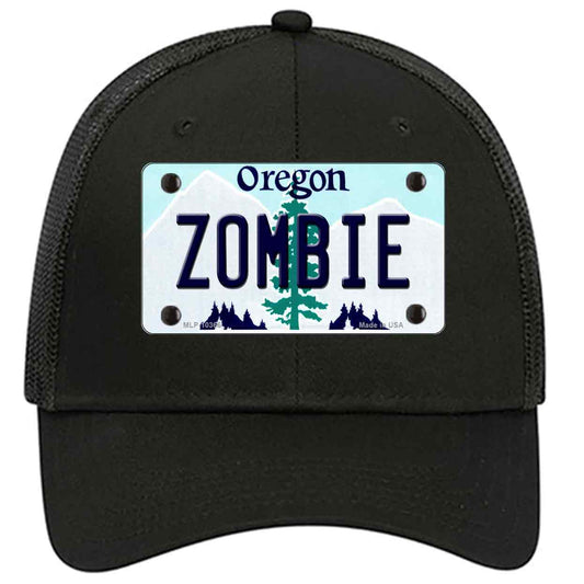 Zombie Oregon Novelty Black Mesh License Plate Hat