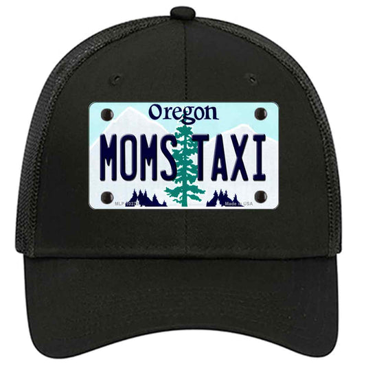 Moms Taxi Oregon Novelty Black Mesh License Plate Hat