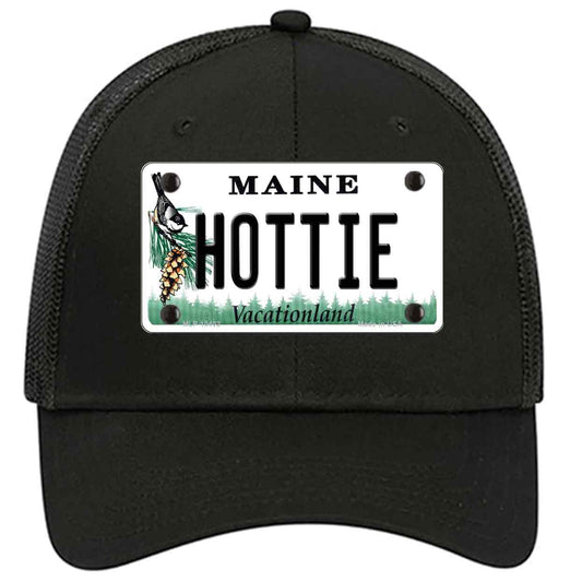 Hottie Maine Novelty Black Mesh License Plate Hat