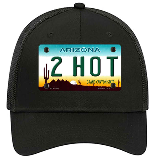 2 Hot Arizona Novelty Black Mesh License Plate Hat