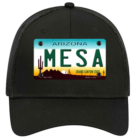 Mesa Arizona Novelty Black Mesh License Plate Hat