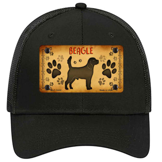 Beagle Novelty Black Mesh License Plate Hat