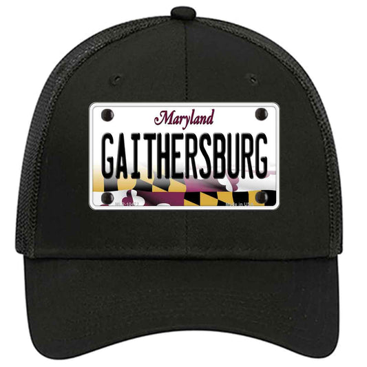 Gaithersburg Maryland Novelty Black Mesh License Plate Hat