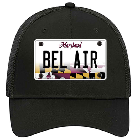 Bel Air Maryland Novelty Black Mesh License Plate Hat